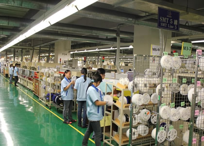 Company production workshop - busy emplo