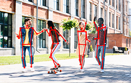 Etiquetado de esqueleto humano