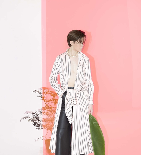 High waist pleated chiffon retro dress